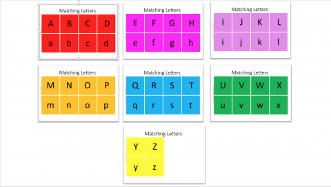 Letters Matching Game for Preschoolers.